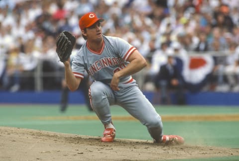 PHILADELPHIA, PA – CIRCA 1990: Danny Jackson #25 of the Cincinnati Reds pitches. (Photo by Focus on Sport/Getty Images)