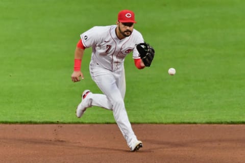 CINCINNATI, OH – MAY 17: Eugenio Suárez #7 of the Cincinnati Reds fields a ground ball. (Photo by Jamie Sabau/Getty Images)