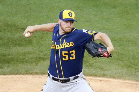 CHICAGO, ILLINOIS – JULY 24: Brandon Woodruff #53 of the Milwaukee Brewers (Photo by Justin Casterline/Getty Images)