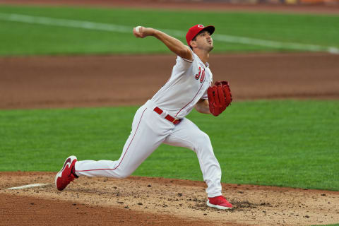 CINCINNATI, OH – AUGUST 4: Tyler Mahle #30 of the Cincinnati Reds pitches against the Cleveland Indians. (Photo by Jamie Sabau/Getty Images)