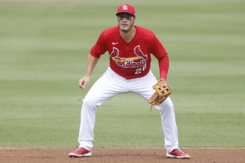 JUPITER, FLORIDA – MARCH 20: Nolan Arenado #28 of the St. Louis Cardinals in action. (Photo by Michael Reaves/Getty Images)