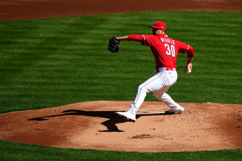 CINCINNATI, OHIO – APRIL 03: Tyler Mahle #30 of the Cincinnati Reds delivers a pitch. (Photo by Emilee Chinn/Getty Images)