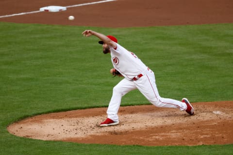 CINCINNATI, OH – APRIL 06: Wade Miley #22 of the Cincinnati Reds pitches. (Photo by Kirk Irwin/Getty Images)