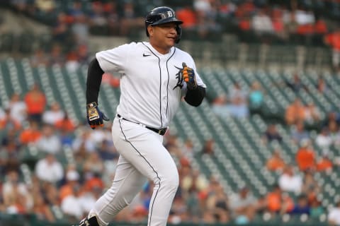 DETROIT, MICHIGAN – AUGUST 27: Miguel Cabrera #24 of the Detroit Tigers bats. (Photo by Gregory Shamus/Getty Images)