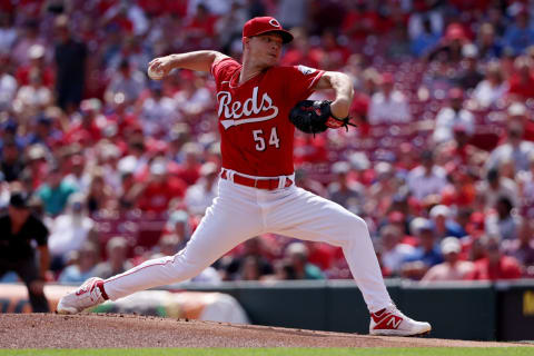 CINCINNATI, OHIO – SEPTEMBER 18: Sonny Gray #54 of the Cincinnati Reds pitches. (Photo by Dylan Buell/Getty Images)