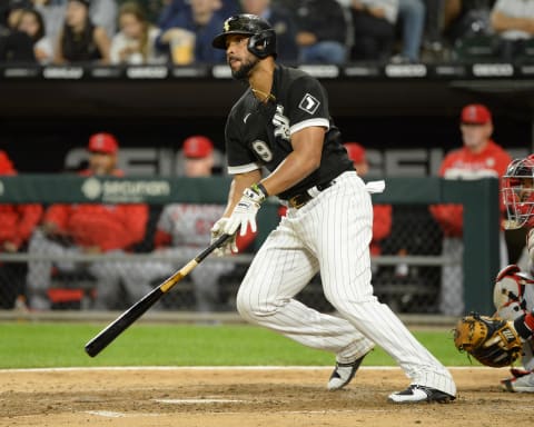 CHICAGO – SEPTEMBER 15: Jose Abreu #79 of the Chicago White Sox bats. (Photo by Ron Vesely/Getty Images)