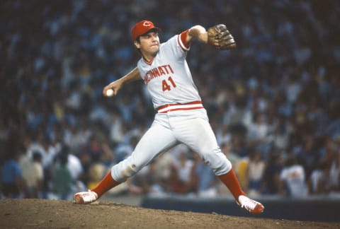 PHILADELPHIA, PA – CIRCA 1979: Pitcher Tom Seaver #41 of the Cincinnati Reds pitches against the Philadelphia Phillies. (Photo by Focus on Sport/Getty Images)