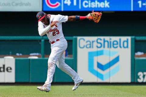 ST LOUIS, MO – JUNE 02: Marcell Ozuna #23 of the St. Louis Cardinals celebrates after beating the Chicago Cubs at Busch Stadium on June 2, 2019 in St Louis, Missouri. (Photo by Dilip Vishwanat/Getty Images)