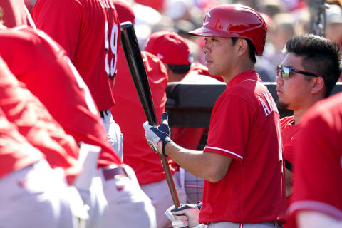 TEMPE, AZ – FEBRUARY 25: Shogo Akiyama of the Cincinnati Reds (Photo by Masterpress/Getty Images)