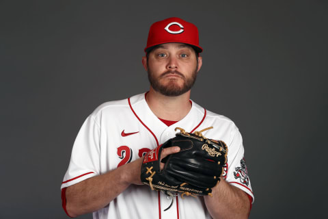 GOODYEAR, ARIZONA – FEBRUARY 19: Wade Miley #22 poses during Cincinnati Reds (Photo by Jamie Squire/Getty Images)