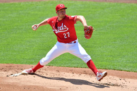 CINCINNATI, OH – JULY 26: Trevor Bauer #27 of the Cincinnati Reds (Photo by Jamie Sabau/Getty Images)