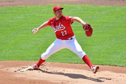 CINCINNATI, OH – JULY 26: Trevor Bauer #27 of the Cincinnati Reds (Photo by Jamie Sabau/Getty Images)