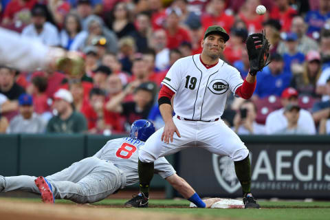 CINCINNATI, OH – MAY 19: Joey Votto #19 of the Cincinnati Reds (Photo by Jamie Sabau/Getty Images)