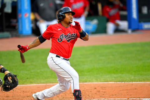 CLEVELAND, OHIO – JULY 29: Jose Ramirez #11 of the Cleveland Indians (Photo by Jason Miller/Getty Images)