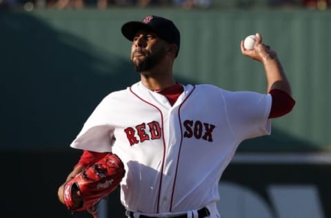 Mar 15, 2016; Fort Myers, FL, USA; Boston Red Sox starting pitcher David Price (24) pitches against the New York Yankees during the first inning at JetBlue Park. Mandatory Credit: Butch Dill-USA TODAY Sports