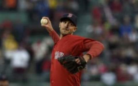 Apr 15, 2016; Boston, MA, USA; Boston Red Sox starting pitcher Rick Porcello at Fenway Park. Mandatory Credit: Bob DeChiara-USA TODAY Sports