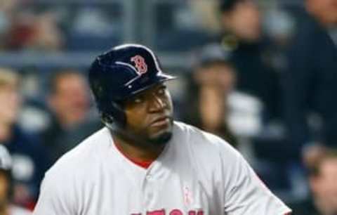 May 8, 2016; Bronx, NY, USA; Boston Red Sox designated hitter David Ortiz (34) at Yankee Stadium. Mandatory Credit: Andy Marlin-USA TODAY Sports