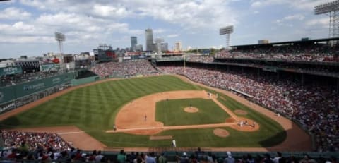 Jun 23, 2016; Boston, MA, USA; A general view of Fenway Park during the sixth inning inning at Fenway Park. Mandatory Credit: Greg M. Cooper-USA TODAY Sports