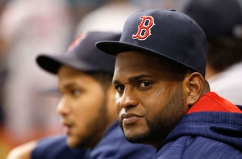 Sep 24, 2016; St. Petersburg, FL, USA; Boston Red Sox third baseman Pablo Sandoval (48) against the Tampa Bay Rays at Tropicana Field. Mandatory Credit: Kim Klement-USA TODAY Sports