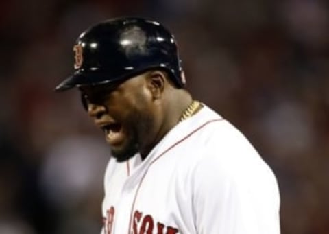 Oct 10, 2016; Boston, MA, USA; Boston Red Sox designated hitter David Ortiz (34) at Fenway Park. Mandatory Credit: Greg M. Cooper-USA TODAY Sports