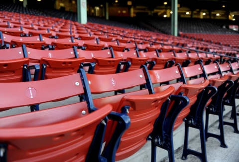 Apr 20, 2016; Boston, MA, USA; A general view of the box seats at Fenway Park prior to a game between the Boston Red Sox and Tampa Bay Rays. Mandatory Credit: Bob DeChiara-USA TODAY Sports