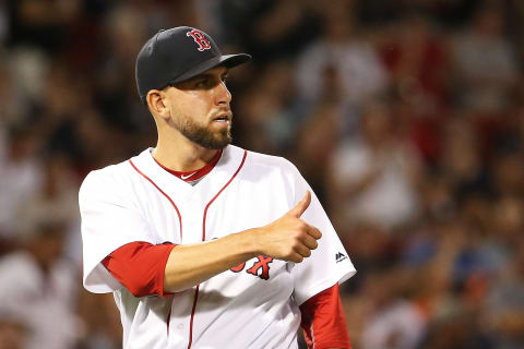 BOSTON, MA – JUNE 10: Matt Barnes #68 of the Boston Red Sox reacts in the eighth inning of a game against the Detroit Tigers at Fenway Park on June 10, 2017 in Boston, Massachusetts. (Photo by Adam Glanzman/Getty Images)