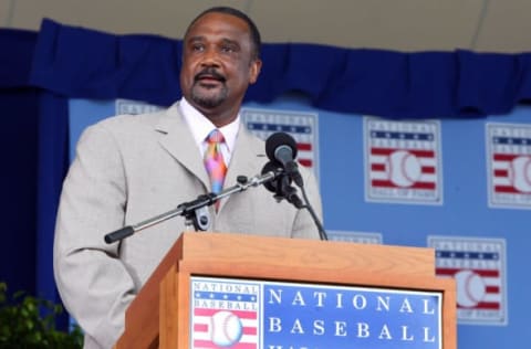 COOPERSTOWN, NY – JULY 26: Jim Rice gives his induction speech at Clark Sports Center after his induction into the Baseball Hall of Fame during the Baseball Hall of Fame induction ceremony on July 26, 2009 in Cooperstown, New York. Rice played his entire sixteen year career with the Boston Red Sox, was the 1978 American League most valuable player and was a eight time All-Star. (Photo by Jim McIsaac/Getty Images)