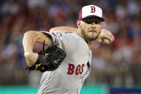 WASHINGTON, DC – JULY 17: Chris Sale #41 of the Boston Red Sox and the American League pitches in the first inning during the 89th MLB All-Star Game, presented by Mastercard at Nationals Park on July 17, 2018 in Washington, DC. (Photo by Patrick Smith/Getty Images)