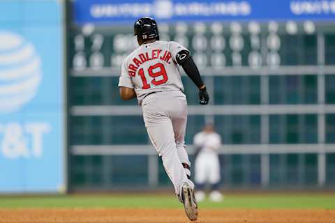 HOUSTON, TX – OCTOBER 16: Jackie Bradley Jr. #19 of the Boston Red Sox runs the bases after hitting a grand slam home run in the eighth inning against the Houston Astros during Game Three of the American League Championship Series at Minute Maid Park on October 16, 2018 in Houston, Texas. (Photo by Bob Levey/Getty Images)