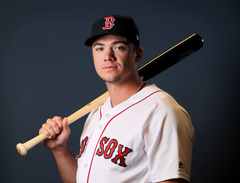 FORT MYERS, FLORIDA – FEBRUARY 19: Bobby Dalbec #83 of the Boston Red Sox poses for a portrait during Boston Red Sox Photo Day at JetBlue Park at Fenway South on February 19, 2019 in Fort Myers, Florida. (Photo by Elsa/Getty Images)