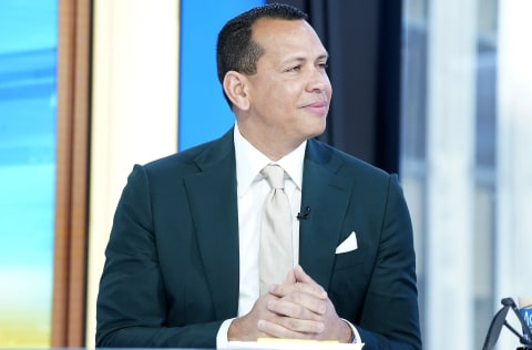 NEW YORK, NEW YORK – AUGUST 08: Former shortstop and third baseman for the New York Yankees Alex Rodriguez “A-Rod” visits “Mornings With Maria” at Fox Business Network Studios on August 08, 2019 in New York City. (Photo by John Lamparski/Getty Images)