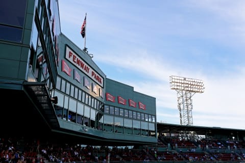 BOSTON, MASSACHUSETTS – SEPTEMBER 29: A general view of the Fenway Park sign and grandstand during the second inning of the game between the Boston Red Sox and the Baltimore Orioles at Fenway Park on September 29, 2019 in Boston, Massachusetts. (Photo by Maddie Meyer/Getty Images)