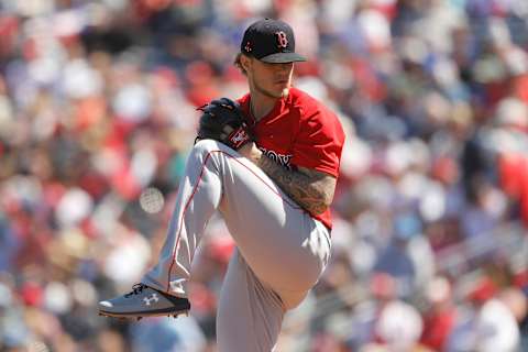 CLEARWATER, FLORIDA – MARCH 07: Tanner Houck #89 of the Boston Red Sox delivers a pitch against the Philadelphia Phillies in the first inning of a Grapefruit League spring training game on March 07, 2020 in Clearwater, Florida. (Photo by Michael Reaves/Getty Images)