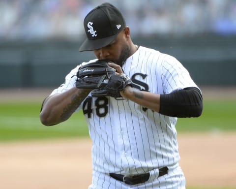 CHICAGO – SEPTEMBER 17: Alex Colome #48 of the Chicago White Sox (Photo by Ron Vesely/Getty Images)