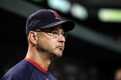 BALTIMORE, MD – SEPTEMBER 26: Manager Terry Francona looks on from the dugout during the second inning of the Red Sox game against the Baltimore Orioles at Oriole Park at Camden Yards on September 26, 2011 in Baltimore, Maryland. (Photo by Rob Carr/Getty Images)