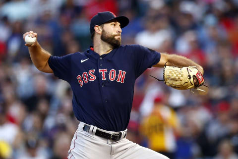 ANAHEIM, CALIFORNIA – JUNE 06: Michael Wacha #52 of the Boston Red Sox in the fourth inning at Angel Stadium of Anaheim on June 06, 2022 in Anaheim, California. (Photo by Ronald Martinez/Getty Images)