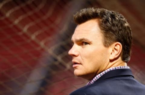 BOSTON, MA – OCTOBER 23: General manager Ben Cherington of the Boston Red Sox stands on the field before Game One of the World Series against the St. Louis Cardinals at Fenway Park on October 23, 2013 in Boston, Massachusetts. (Photo by Jared Wickerham/Getty Images)