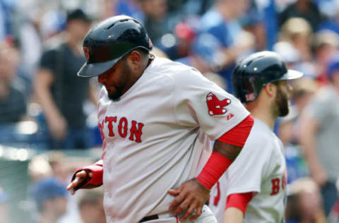 TORONTO, ON – SEPTEMBER 20: Pablo Sandoval #48 of the Boston Red Sox crosses home plate to score the winning run in the eighth inning during a MLB game against the at Rogers Centre on September 20, 2015 in Toronto, Ontario, Canada. (Photo by Vaughn Ridley/Getty Images)