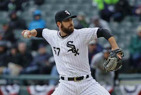 CHICAGO, IL – APRIL 04: Zach Putnam #57 of the Chicago White Sox pitches against the Detroit Tigersduring the opening day game at Guaranteed Rate Field on April 4, 2017 in Chicago, Illinois. The Tigers defeated the White Sox 6-3. (Photo by Jonathan Daniel/Getty Images)