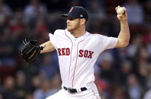 BOSTON, MA – MAY 1: Chris Sale #41 of the Boston Red Sox pitches against the Kansas City Royals during the third inning at Fenway Park on May 1, 2018 in Boston, Massachusetts. (Photo by Maddie Meyer/Getty Images)