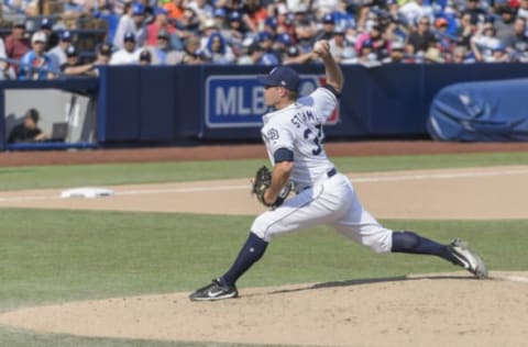 MONTERREY, MEXICO – MAY 06: Relief pitcher Craig Stammen #34 of San Diego Padres pitches in the sixth inning during the MLB game against the Los Angeles Dodgers at Estadio de Beisbol Monterrey on May 6, 2018 in Monterrey, Mexico. Padres defeated Dodgers 3-0. (Photo by Azael Rodriguez/Getty Images)