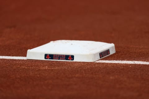 BOSTON, MA – JUNE 22: A Boston Red Sox base plate between the Boston Red Sox and the Seattle Mariners at Fenway Park on June 22, 2018 in Boston, Massachusetts. (Photo by Omar Rawlings/Getty Images)