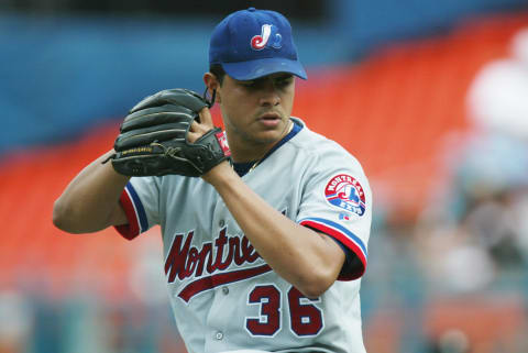 MIAMI – JULY 21: Pitcher Tony Armas Jr. by  Eliot J. Schechter/Getty Images