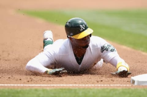 OAKLAND, CA – JUNE 07: Rajai Davis (Photo by Ezra Shaw/Getty Images)