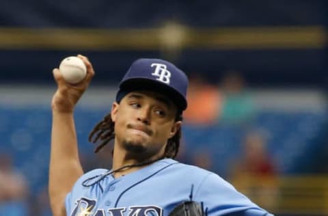 ST. PETERSBURG, FL – AUGUST 6: Chris Archer (Photo by Brian Blanco/Getty Images)