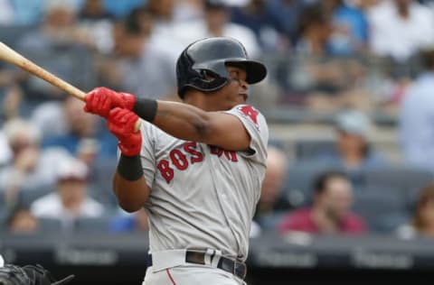 NEW YORK, NY – AUGUST 12: Rafael Devers. (Photo by Rich Schultz/Getty Images)