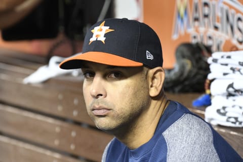 MIAMI, FL – MAY 16: Bench coach Alex Cora (Photo by Eric Espada/Getty Images)