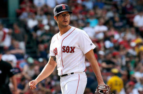 BOSTON, MA – APRIL 16: Joe Kelly (Photo by Jim Rogash/Getty Images)