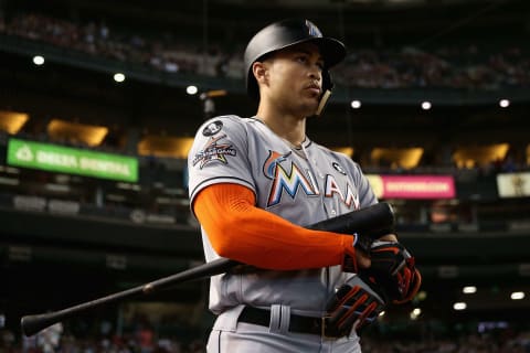 PHOENIX, AZ – SEPTEMBER 24: Giancarlo Stanton (Photo by Christian Petersen/Getty Images)