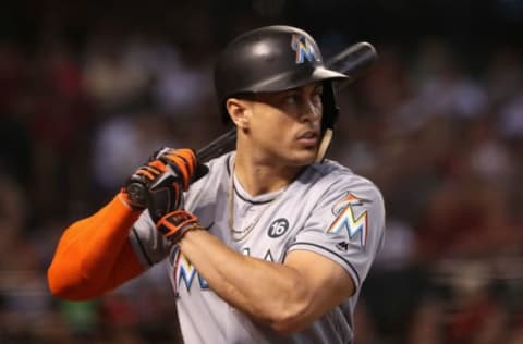 PHOENIX, AZ – SEPTEMBER 24: Giancarlo Stanton (Photo by Christian Petersen/Getty Images)